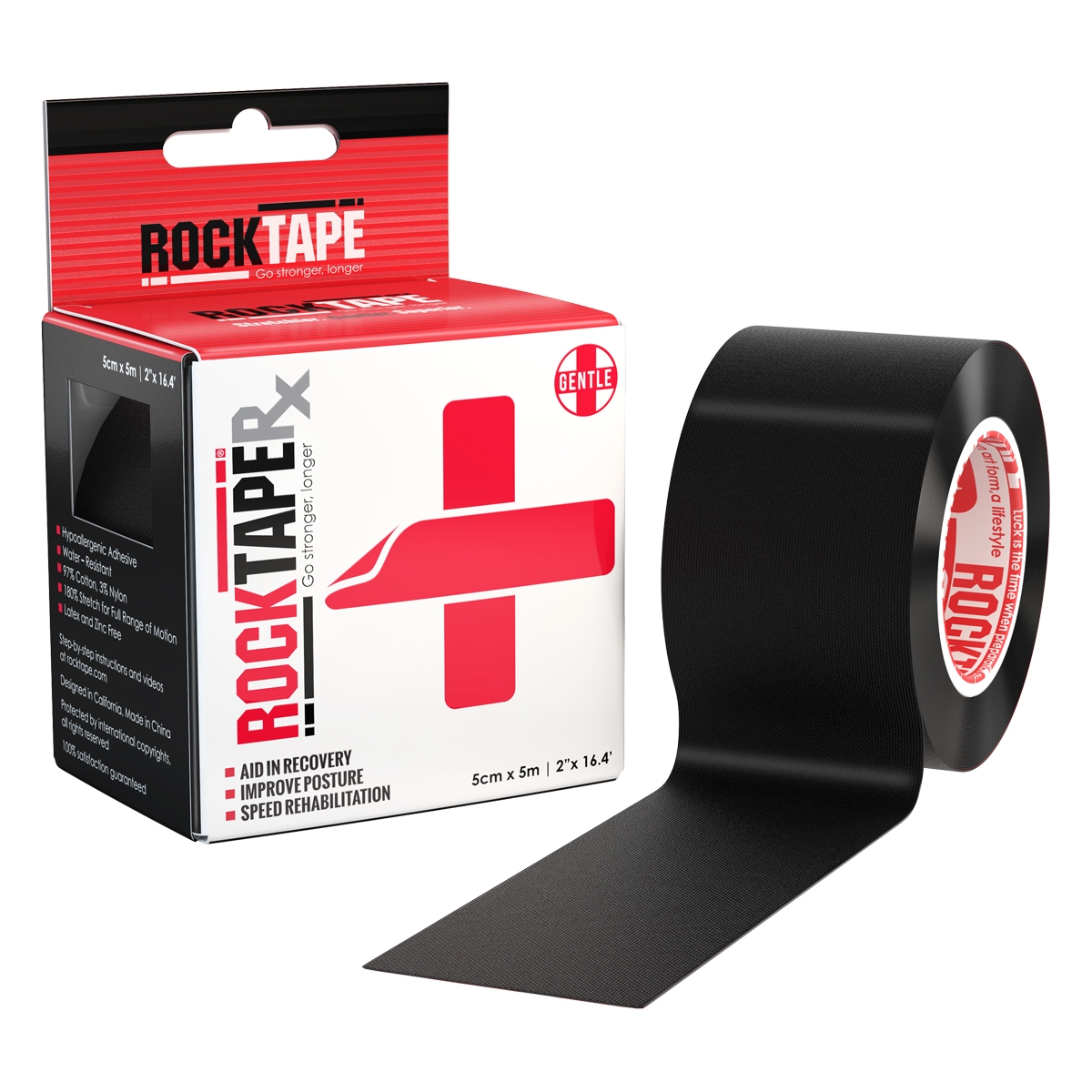 RockTape RX (5cm x 5m) zwart Top Merken Winkel